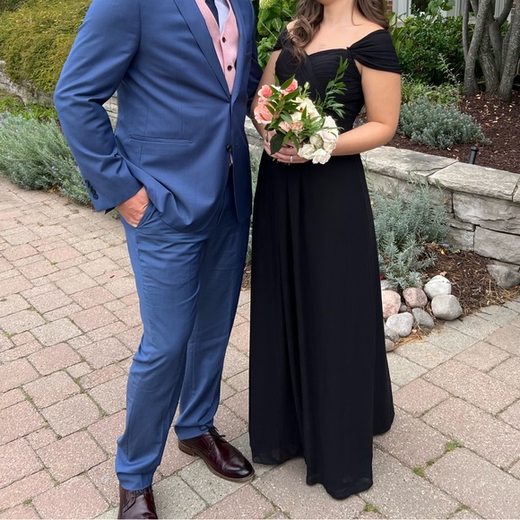 Black Chiffon Bridesmaid Dress - unaltered length - Picture 10 of 10